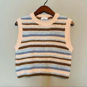 MANGO Multicolored knitted vest. Size S.